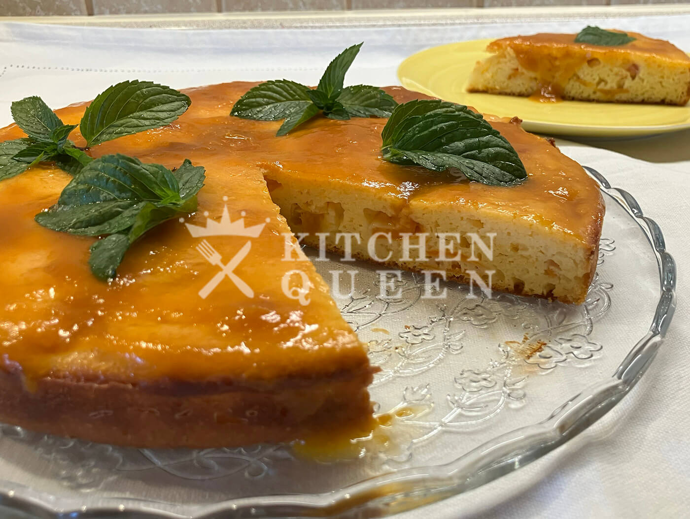 Κέικ βερίκοκο με γλάσο βερίκοκο